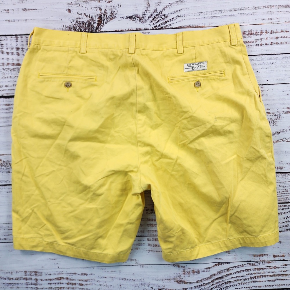 Polo Ralph Lauren Mens Prospect Short Yellow Chino Classic Fit Cotton Size 40 - Picture 2 of 6